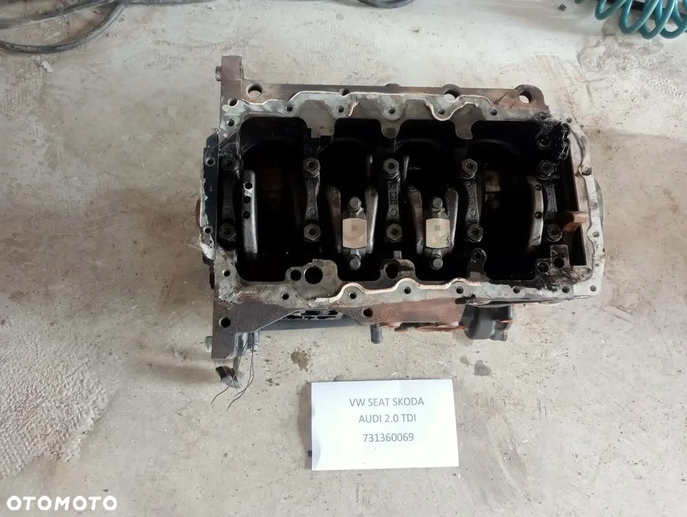 BLOK SILNIKA KOMPLETNY WAL TLOKI AUDI SEAT SKAODA  VW 2.0 TDCI