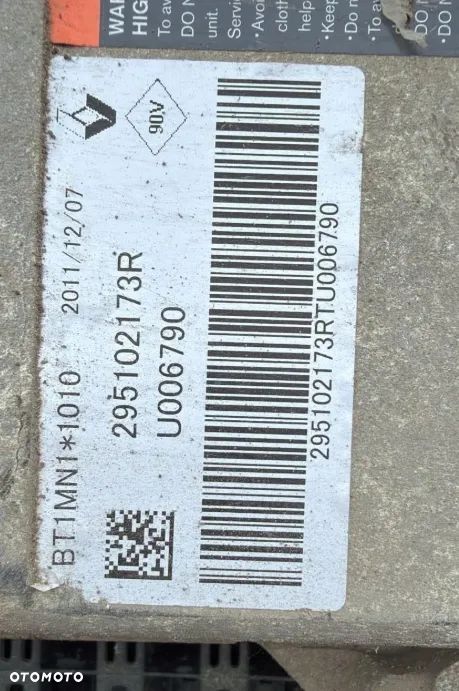 Bateria Trakcyjna Renault KANGOO 22k kWh Hybryda 295102173R 2011 rok - 1