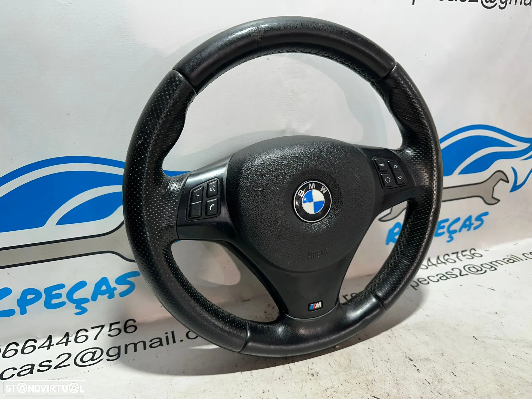 .Volante Multifunções Comandos Original BMW Pack M Serie 1 3 Pele Perfurada 7839075 - 4