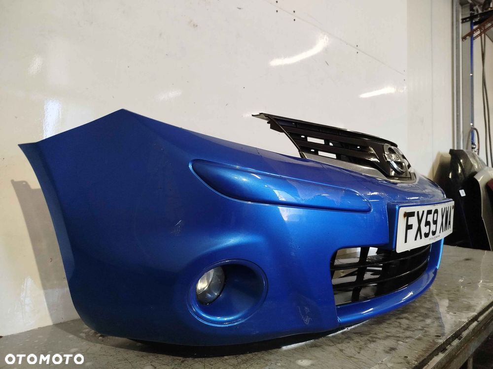 + ZDERZAK PRZÓD PRZEDNI NISSAN NOTE E11 LIFT FL BV4G NIEBIESKI BŁĘKITNY HALOGENY - 3