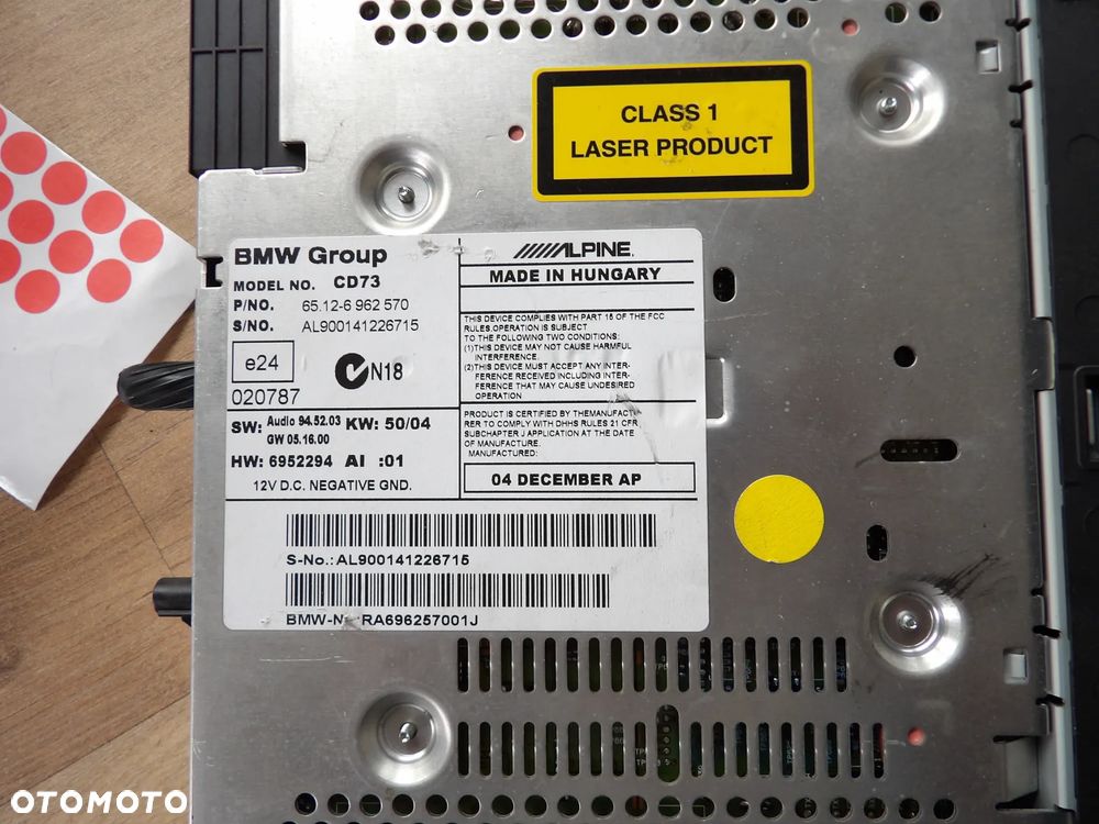 BMW RADIOODTWARZACZ - 6952294 - 1
