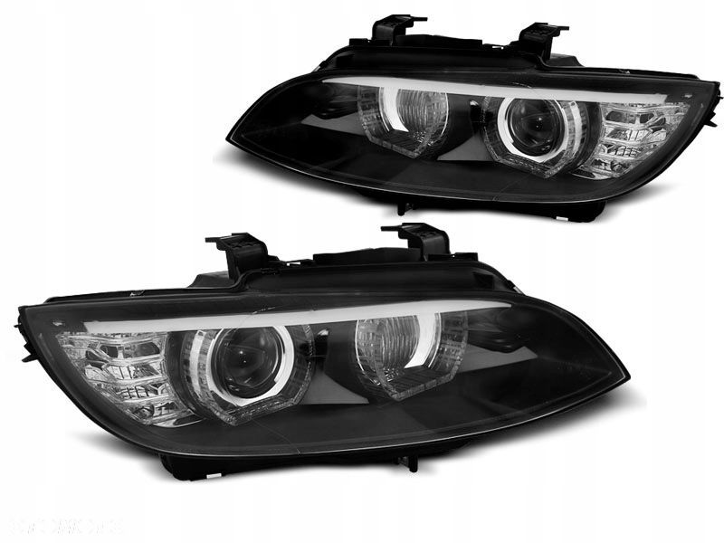 Lampy Reflektory Bmw E92 2006-10 Drl Ringi 3D Black Afs Xenon - 1