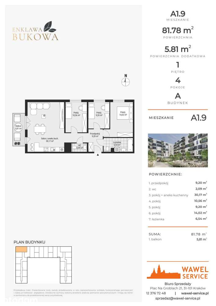 4-pokojowe mieszkanie 81m2 + balkon Bezpośrednio - Pełny obrazek: 2/11