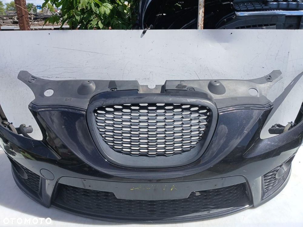 ZDERZAK PRZÓD PRZEDNI CZARNY SEAT LEON II FR SPRYSKI HALOGENY KOMPLET - 4
