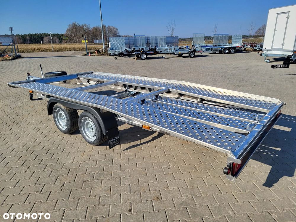 MAZZO Laweta 450x205cm DMC 2700kg raz łamana, MASA WŁASNA TYLKO 420kg, aluminiowa z najazdami i kołem zapasowym - 6