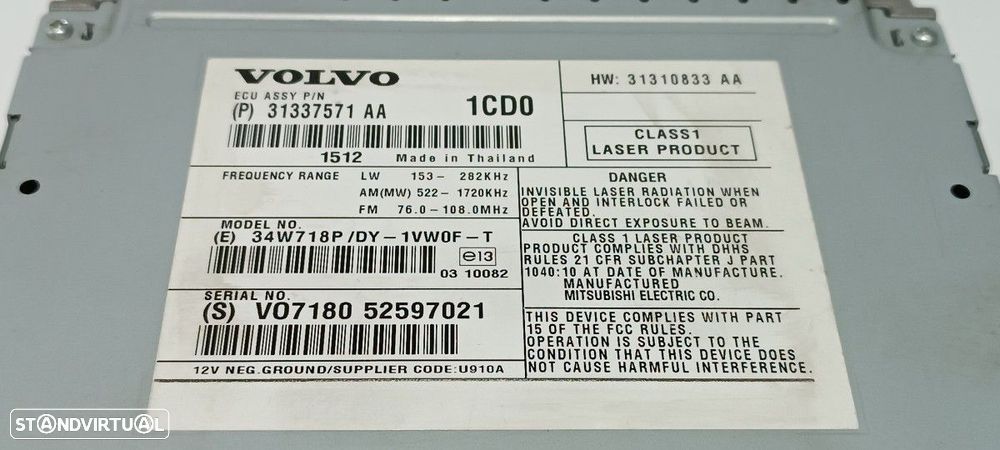 SISTEMA NAVEGAÇÃO GPS VOLVO V40 MOMENTUM - 2