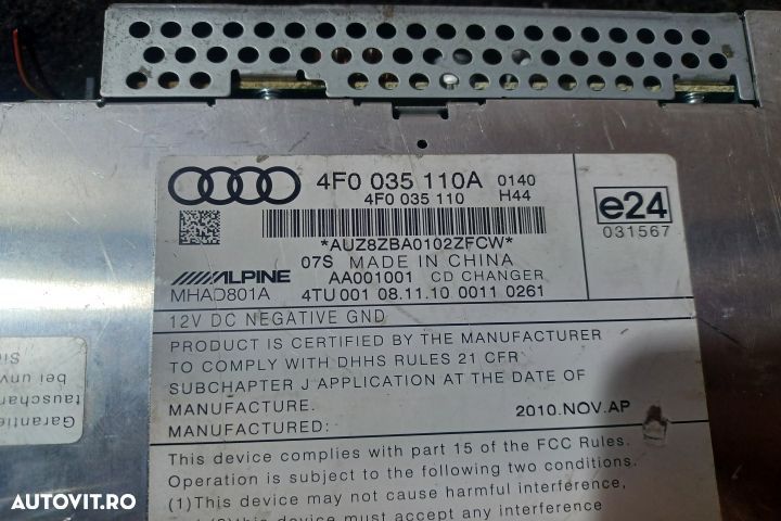 Magazie CD 4F0035110A Audi A6 4F/C6 [2004 - 2008] Sedan 3.0 AT quattr - 3