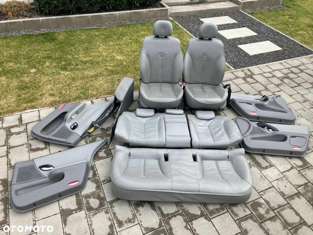 FOTELE SKÓRA REANULT LAGUNA II ELEKTRYKA KANAPA PODGRZEWANE  BOCZKI SZARA SKÓRA ROLETY - 2