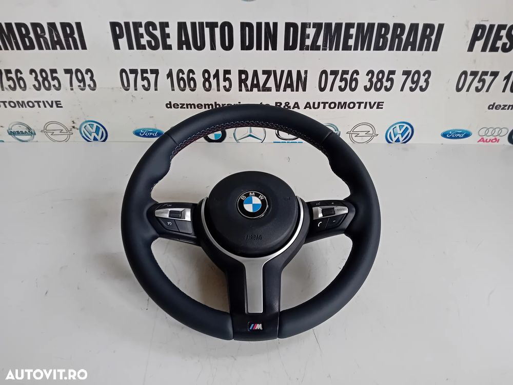 Volan Cu Airbag BMW M Paket Nou Piele Nappa Seria 3 4 5 X1 X2 F30 F31 F33 F34 F36 F10 F11 - 3