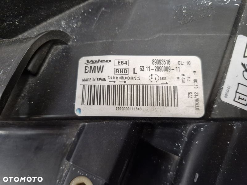 BMW X1 E84 LAMPA LEWY PRZÓD 2990009 XENON UK - 9