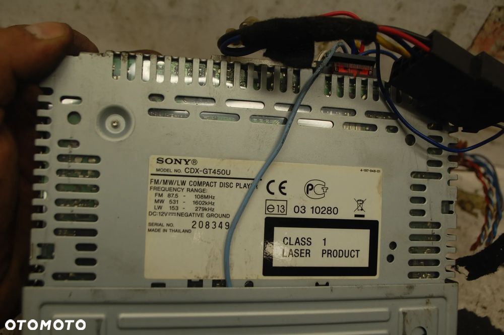 RADIO SAMOCHODOWE CD USB SONY CDX-GT450U - 4