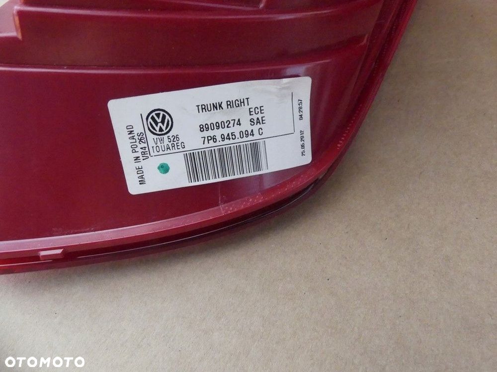 dw touareg 7p lampa tył klapy 7p6945094c - 5