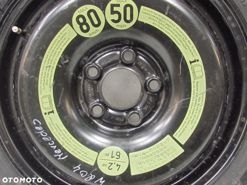 MERCEDES C KLASA W204 07-14 KOLO DOJAZDOWE DOJAZDOWKA 16'' 125\90 98M 2044000302 - 6