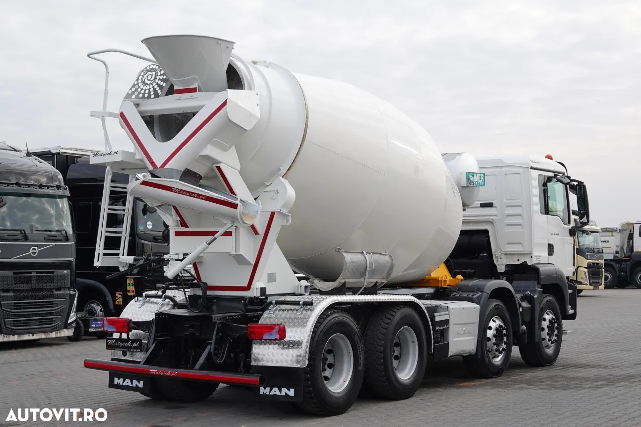 MAN TGS 32.480 / 8X4 / BETONATOR / PEAR 9M3 / MANUAL / EURO 6 - 3