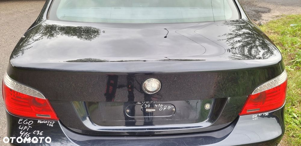 KLAPA TYŁ TYLNA BAGAŻNIKA BMW E60 LIFT 416 CARBONSCHWARZ ORG LAKIER C36 - 1