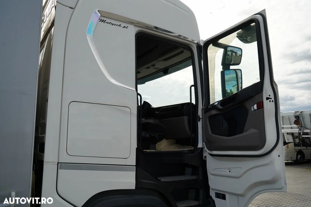 Scania S 450 / CORTINĂ 7,7 M / 60 M3 / SOLO / 6X2 / AXĂ RIDICATĂ / 2019 / - 35