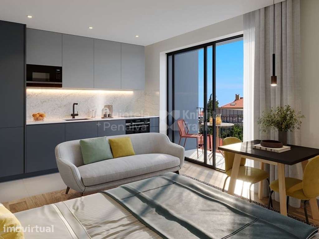 Apartamento T1 com varanda e estacionamento, em Carcavelos - Grande imagem: 4/32