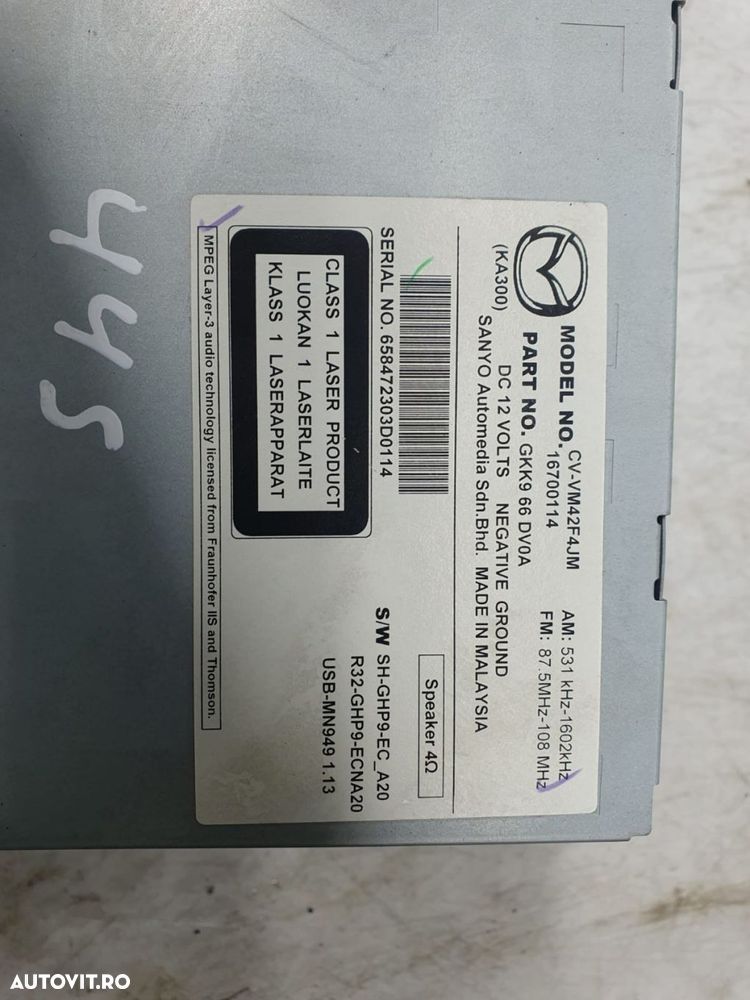 Navigatie gkk966dv0a Mazda 6 GJ  [din 2012 pana  2015] - 3