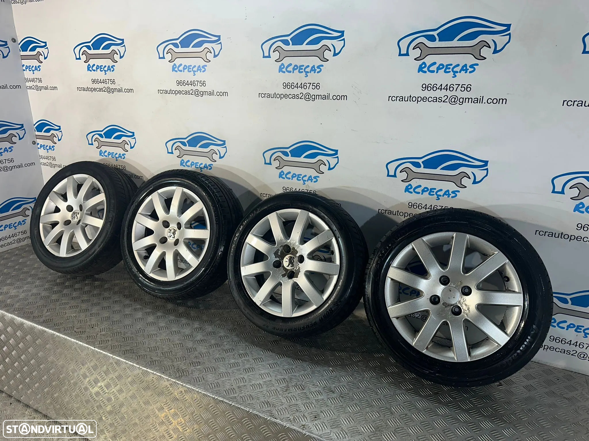 .Conjunto Jantes 16 Originais Peugeot 207 Estoril 6J ET27 4x108 - 4