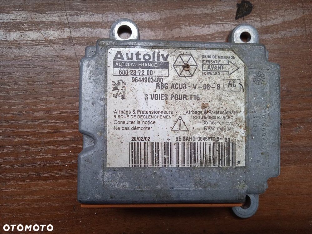 Moduł Airbag Peugeot 9644903480 - 1
