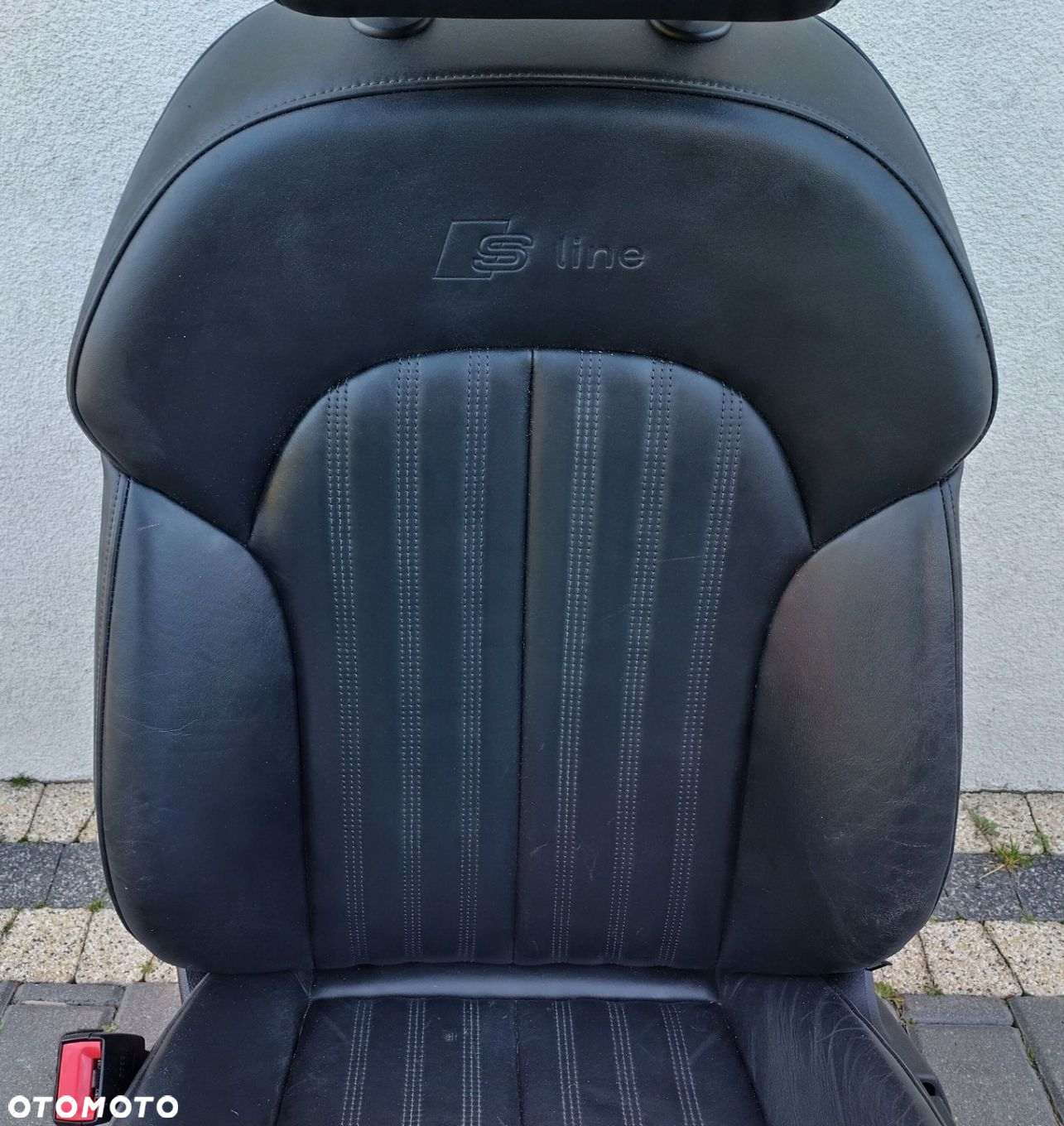 AUDI A6 S6 C7 4G LIFT 15-18 S-LINE FOTEL LEWY PRZEDNI CZARNA SKÓRA UK - 2