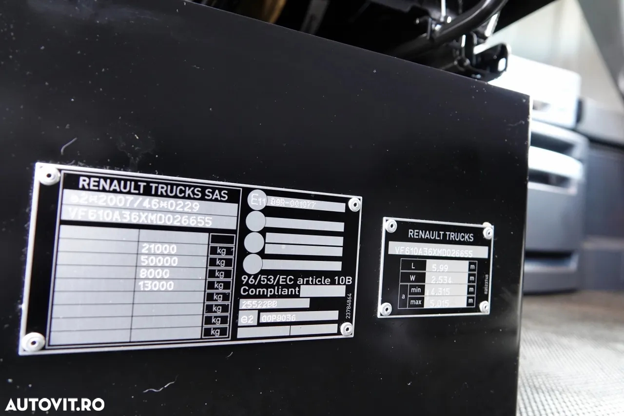 Renault T480 / 13 L / RETARDER / I-PARK COOL /   PNEURI 100% / METALICE / CONTRACTUL DE SERVICE - 38
