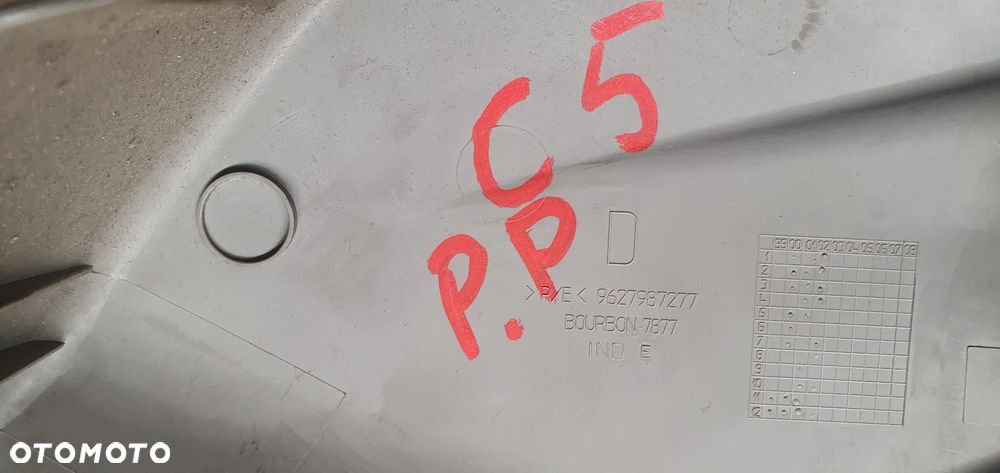 Osłona plastik fotela prawy przód przełącznik regulacji pasażera Citroen C5 9627987277 - 6