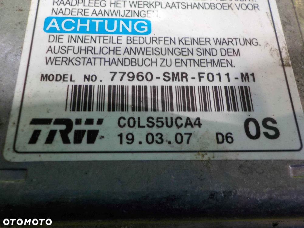 HONDA CIVIC VIII UFO 2.2 i-CTDI 07r modul sensor AIRBAG 77960-SMR-F011-M1 - 16