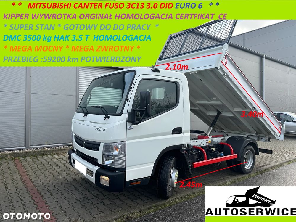 Mitsubishi CANTER FUSO 3C13 euro6 Kipper Wywrotka Oryginał Homologacja !! - 1