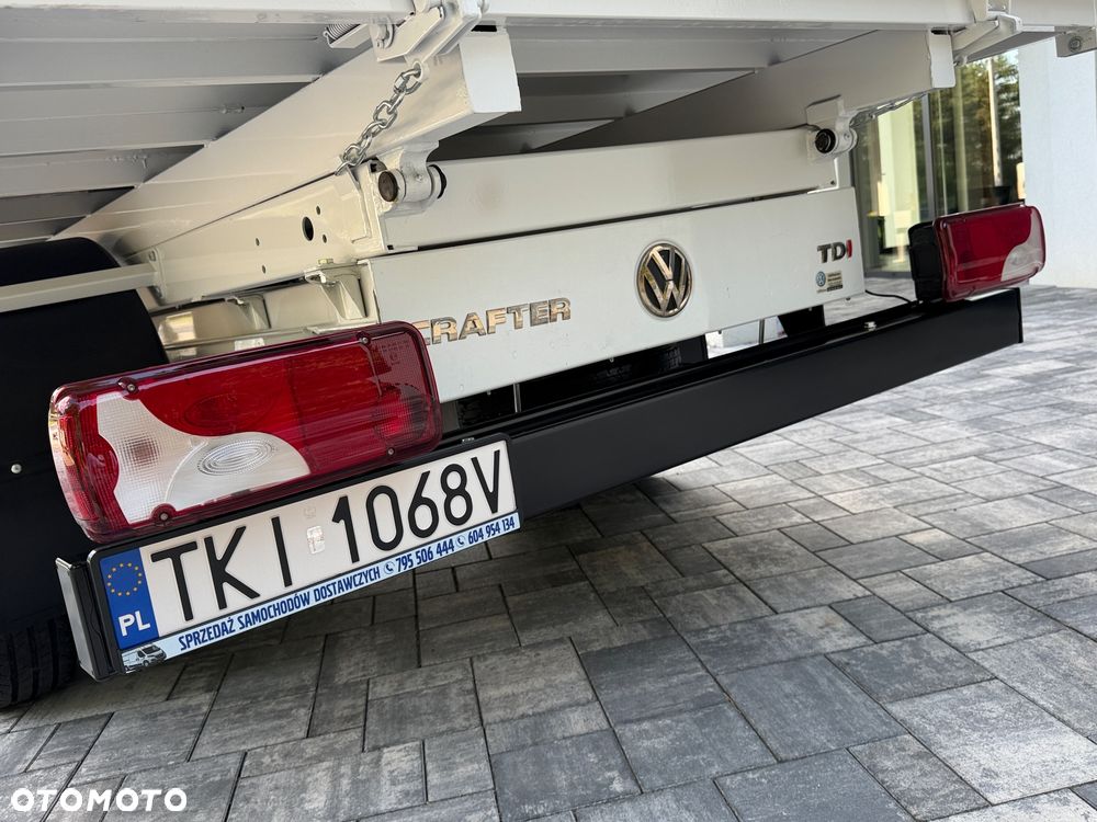 Volkswagen Crafter Wywrotka 2.0 TDI 136km / Fabryczna wywrotka Cabretta / Stan jak nowego! / Oryginalny niski przebieg / Nowe opony / Wywrot tylnozsypowy / FV23% - 13