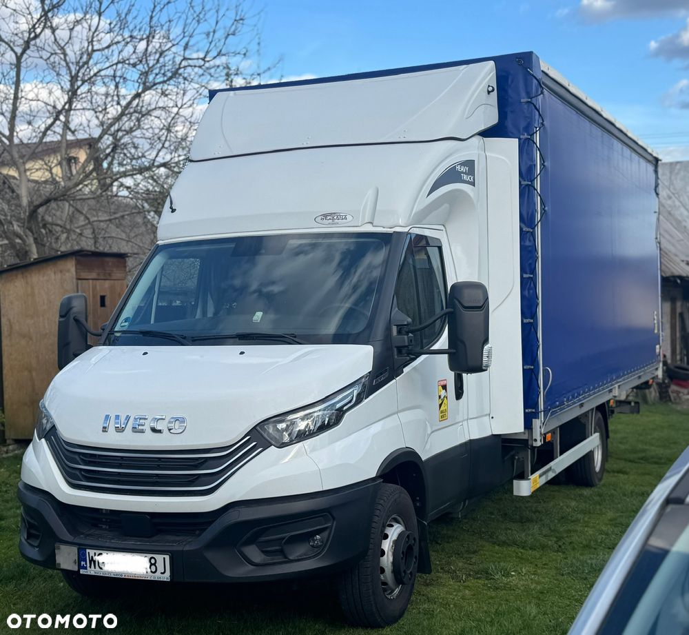 Iveco Daily 2023r Hi-Matic‼️72C18‼️Winda Dhollandia 1000KG // Plandeka 15 Palet // Najnowszy Tachograf // Firanka dach zsuwany regulacja wysokości ‼️Spanie z tyłu WEJKAMA  Wysokość rampowa Full LED Tempomat Salon Polska DMC7200KG Faktura Vat 23% TwinCab - 2