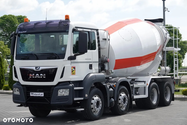 MAN TGS 32.360 / 8X4 / BETONOMIESZARKA / GRUSZKA LIEBHERR / 9 m3 / ALUFELGI / EURO 6