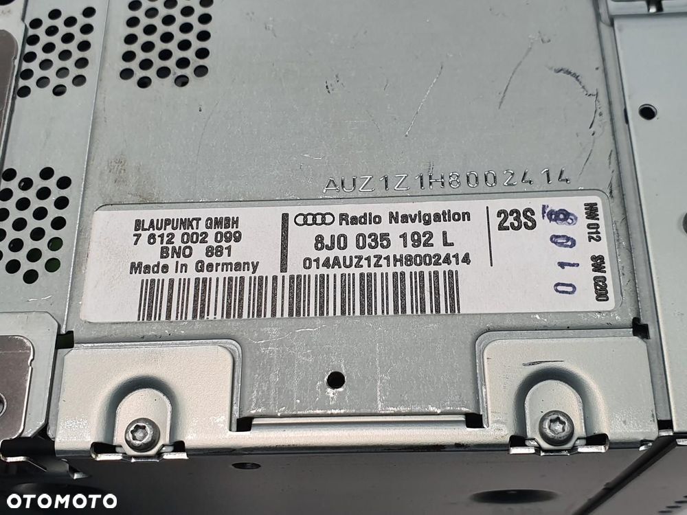 FABRYCZNE RADIO CD NAWIGACJA AUDI TT 8J 8J0035192L 8J0035192 - 7