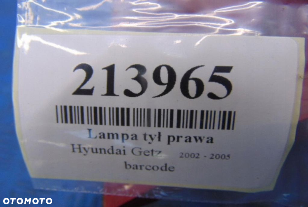 HYUNDAI GETZ LAMPA TYLNA PRAWA HB - 7