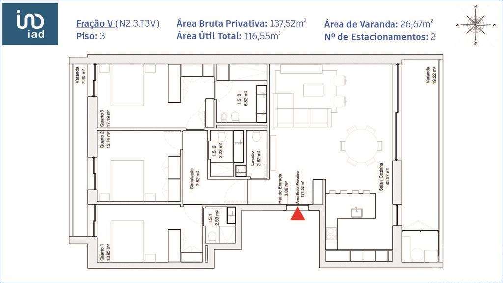 Apartamento T3 em Glória E Vera Cruz de 119,00 m2 - Grande imagem: 5/19