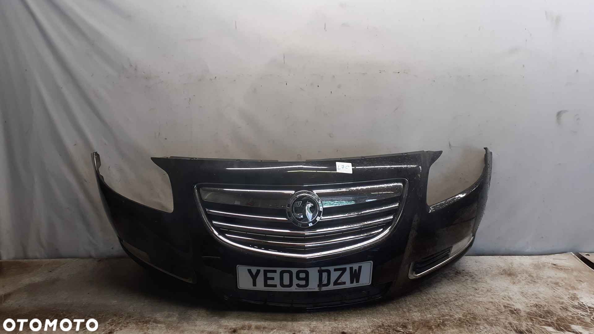 } ZDERZAK PRZÓD PRZEDNI OPEL INSIGNIA A I 1 Z22C CZARNY HALOGENY - 1