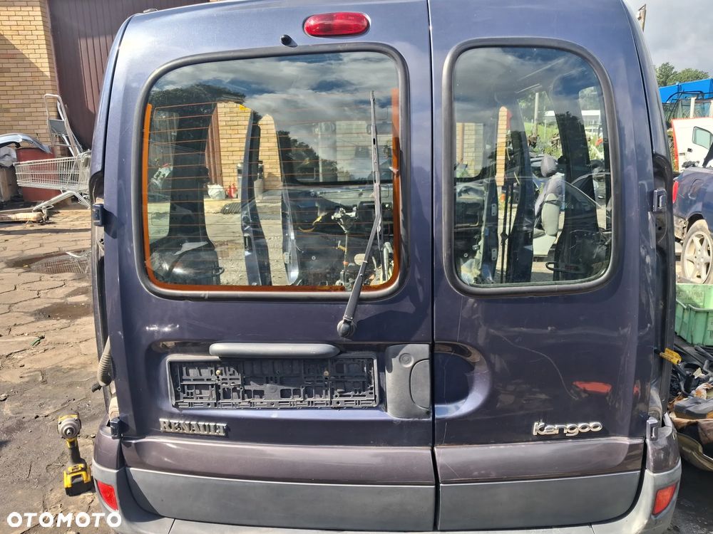 Renault Kangoo I 1 Lift polift Drzwi tył tylne klapy klapa bagażnika skrzydło prawe lewe fiolet fioletowe szyba mechanizm wycieraczek światło zamek KOMPLETNE