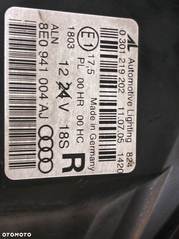 AUDI A4 B7 LAMPA PRZÓD PRZEDNIA PRAWA  MIGACZ EUROPA 8E0941004AJ - 3