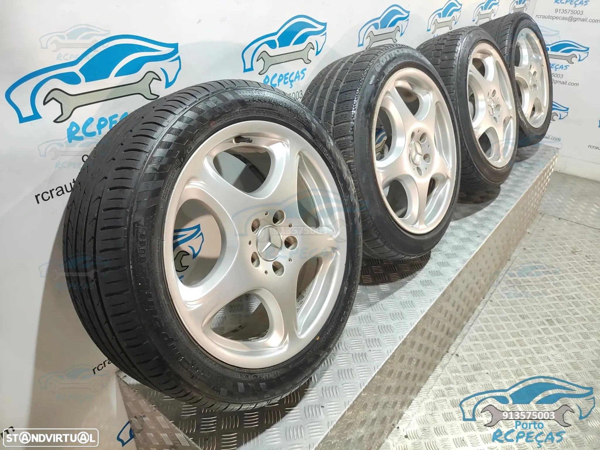 Jantes Originais 18" Mercedes Benz Class S - 5x112 - W215 | W220 - 8J / 9J - ET44 / ET46 - Jante | Dupla Medida | 18 Polegadas | A2204012702 | 2204012702 | A2204012802 | 2204012802 | 5 x 112 - 3