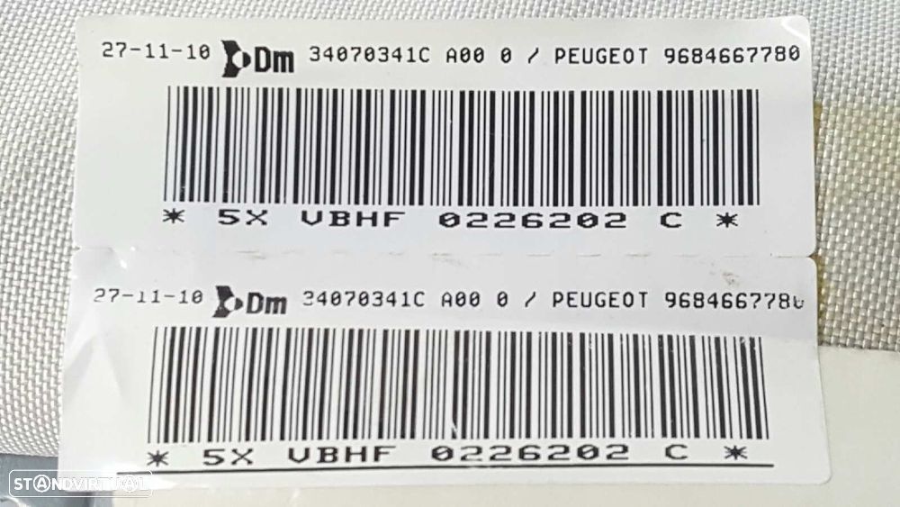 AIRBAG CORTINA FRENTE DIREITO PEUGEOT 3008 PREMIUM - 3