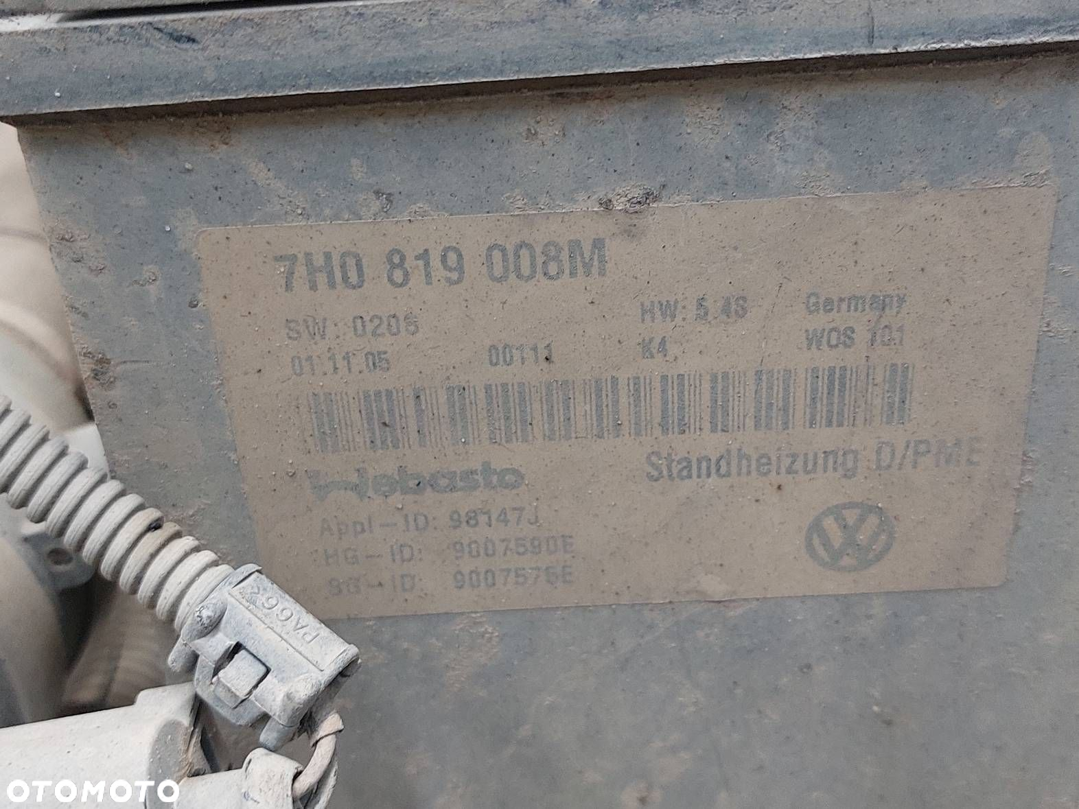 WEBASTO OGRZEWANIE POSTOJOWE + PILOT VW TRANSPORTER T5 7H0819008M - 5