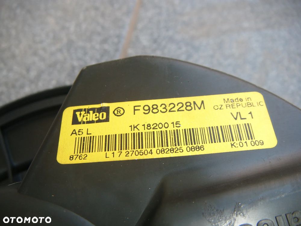 vw golf v wentylator ogrzewania - 2