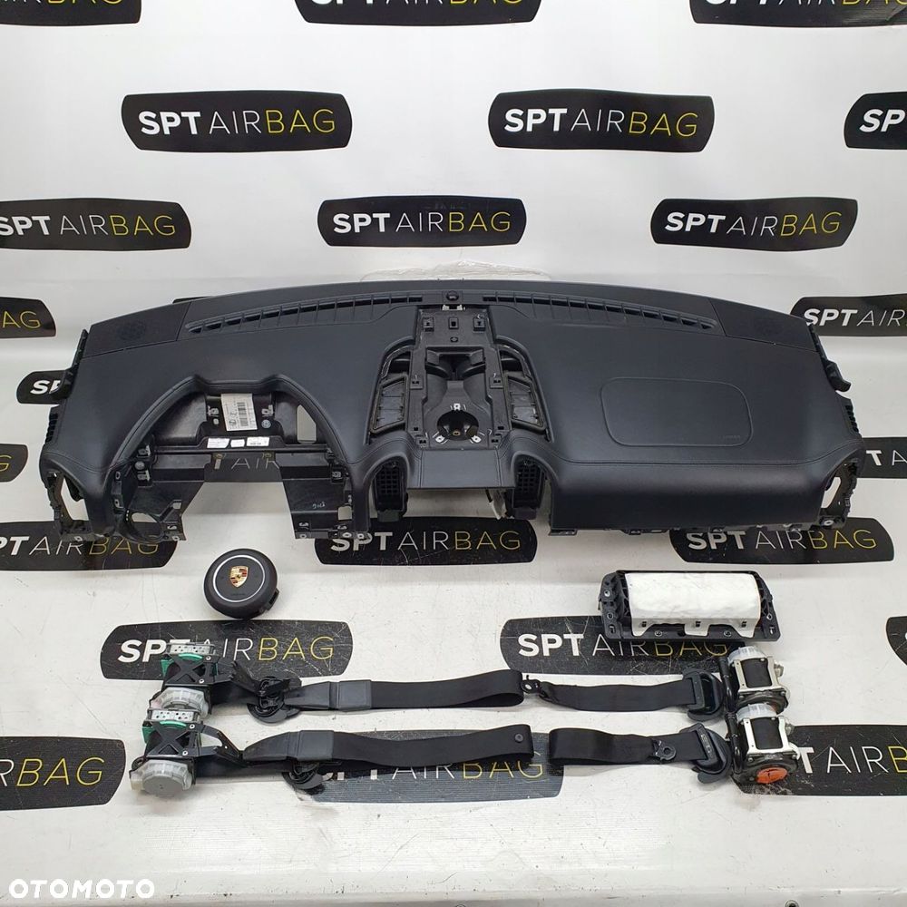 PORSCHE CAYENNE II 7P LIFT DESKA ROZDZIELCZA KONSOLA KOKPIT PULPIT PODUSZKI AIRBAG AIR BAG PASY KIT SET - 1