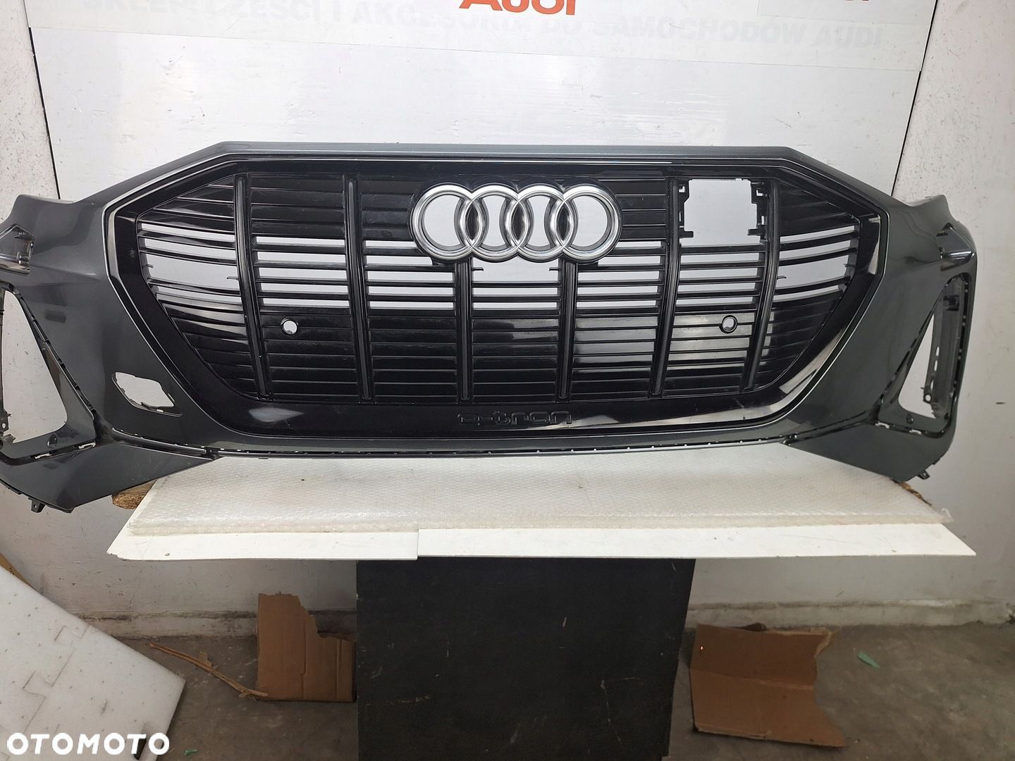 ZDERZAK AUDI -E-TRON 4K 4KE S-LINE ORYGINAŁ OE ASO GRILL NAKŁADKA SPOJLER - 1