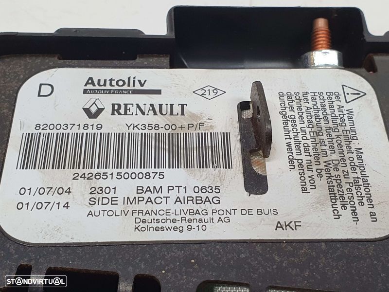 Airbag Banco Dto Renault Megane Scenic (Ja0/1_) - 3