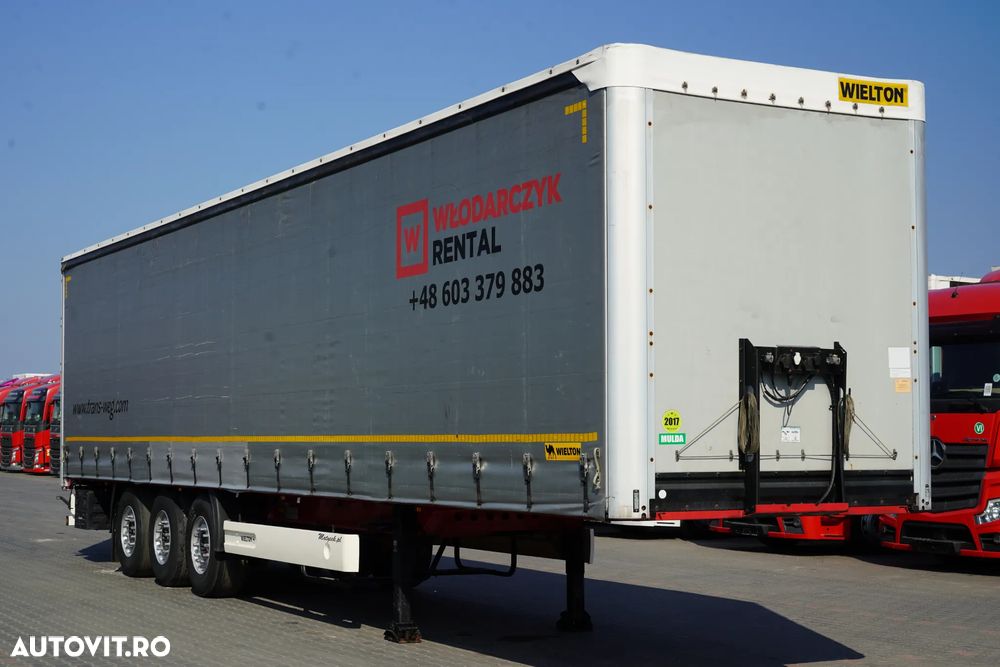 Wielton CORTINĂ STANDARD / REMORCA DIN OȚEL - 9 M / AXĂ RIDICATĂ / SAF / - 8