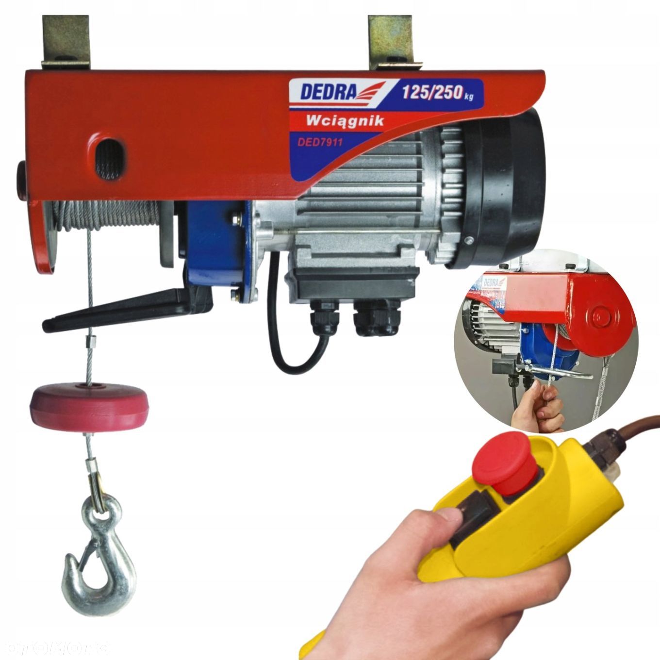 DEDRA WCIĄGARKA ELEKTRYCZNA 550W 250KG DED7911 - 1