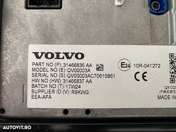 Display Volvo XC60 XC90 S90 V90 2017+  31466836 - 2