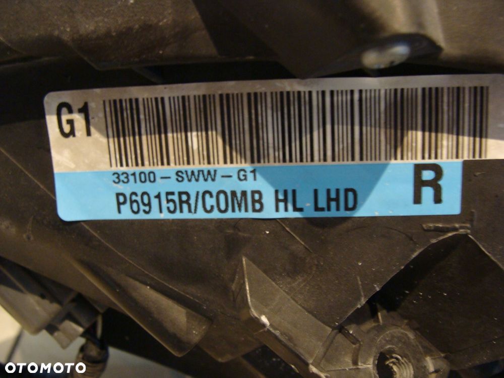 lampa prawa przód kompletna ksenon honda cr-v iii 07-12 33100-sww-g1 !! - 9