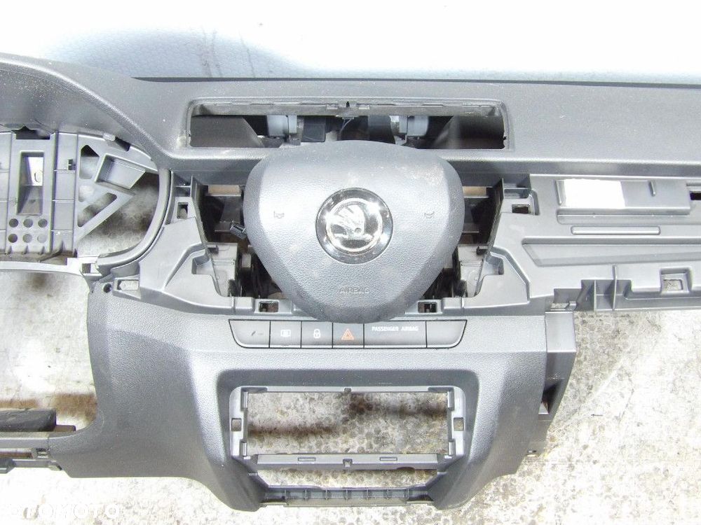 SKODA FABIA III 3 KONSOLA DESKA AIRBAG PODUSZKI KOKPIT 6V1857009P - 3
